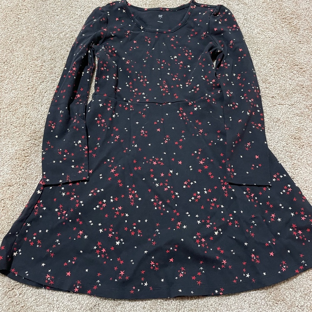 Gap Girls Long Sleeve Stared Dress Size Large
